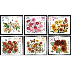 6 عدد تمبر گلها - جمهوری دموکراتیک آلمان 1982 قیمت 4.7 دلار