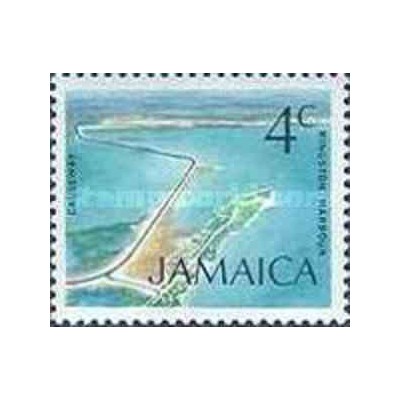 1 عدد تمبر سری پستی زیرساختها - گذرگاه بندر کینگزستون - 4- جامائیکا 1972