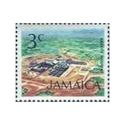 1 عدد تمبر سری پستی زیرساختها - صنعت بوکسیت - 3 - جامائیکا 1972