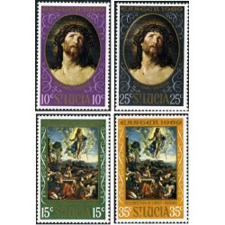 4 عدد تمبر عید پاک - تابلو  نقاشی - سنت لوئیس 1969