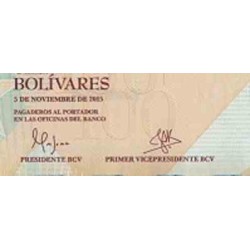 اسکناس 100 بولیوار - ونزوئلا 2015 تاریخ 05.11.2015