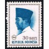 1 عدد تمبر سری پستی -  پرزیدنت سوکارنو - 30 سن - اندونزی 1966