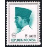 1 عدد تمبر سری پستی -  پرزیدنت سوکارنو - 8 سن - اندونزی 1966