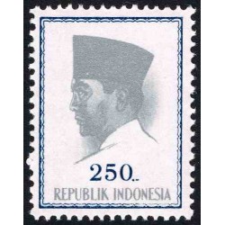 1 عدد تمبر سری پستی پرزیدنت سوکارنو - 250 - اندونزی 1964