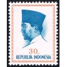 1 عدد تمبر سری پستی پرزیدنت سوکارنو - 30 - اندونزی 1964