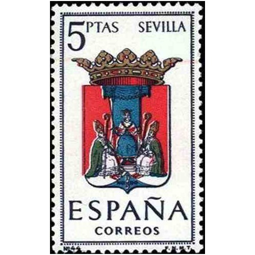 1 عدد تمبر آرم استانها - Sevilla - اسپانیا 1965