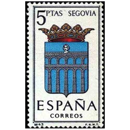 1 عدد تمبر آرم استانها - Segovia - اسپانیا 1965