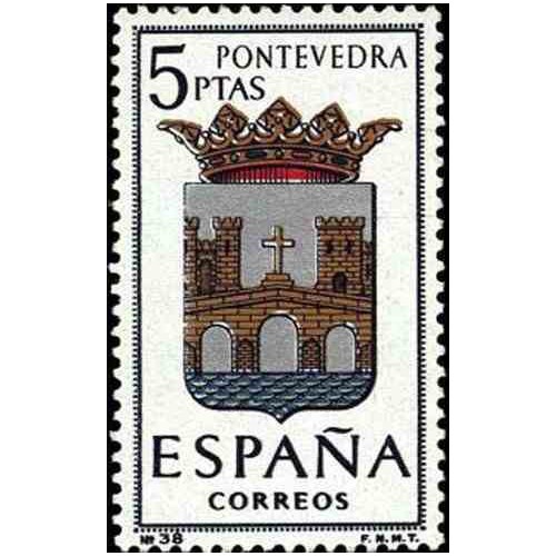 1 عدد تمبر آرم استانها - Pontevedra- اسپانیا 1965