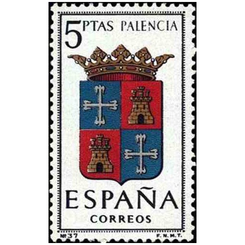 1 عدد تمبر آرم استانها -   Palencia - اسپانیا 1965