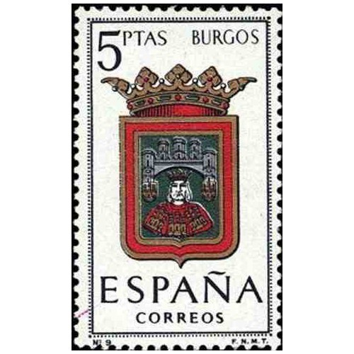 1 عدد تمبر آرم استانها -  Burgos - اسپانیا 1962
