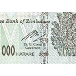 اسکناس 10تریلیون دلار- 10.000.000.000.000 دلار - زیمباوه 2008