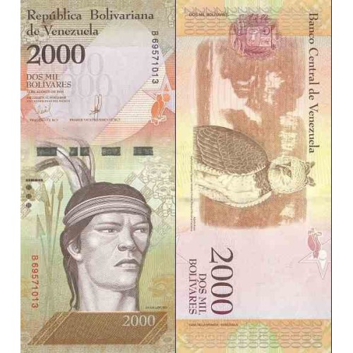 اسکناس 2000 بولیوار - ونزوئلا 2017