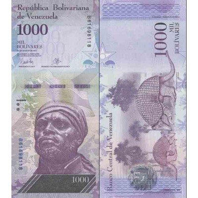 اسکناس 1000 بولیوار - ونزوئلا 2017