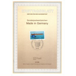برگه اولین روز انتشار تمبر صدمین سالگرد نامگذاری "ساخت آلمان" - جمهوری فدرال آلمان 1988