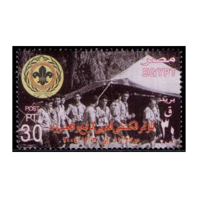 1 عدد تمبر بیست و چهارمین کنفرانس پیشاهنگی عرب - مصر 2004