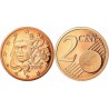 سکه 2 سنت یورو - مس روکش فولاد -فرانسه 2010 غیر بانکی