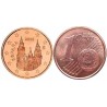 سکه 1 سنت یورو - مس روکش فولاد - اسپانیا 2016 غیر بانکی