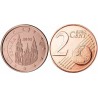 سکه 2 سنت یورو - مس روکش فولاد - اسپانیا 2005 غیر بانکی