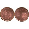 سکه 2 سنت یورو - مس روکش فولاد - اسپانیا 2000 غیر بانکی