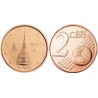 سکه 2 سنت یورو - مس روکش فولاد - ایتالیا 2011 غیر بانکی