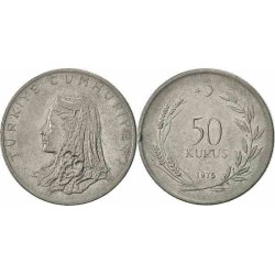 سکه 50 کروز - آلیاژ Acmonital- ترکیه 1975 غیر بانکی