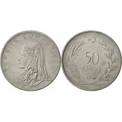 سکه 50 کروز - آلیاژ Acmonital- ترکیه 1974 غیر بانکی