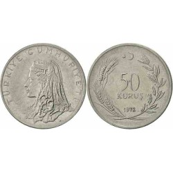 سکه 50 کروز - آلیاژ Acmonital- ترکیه 1972 غیر بانکی