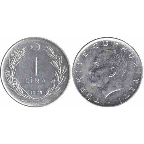 سکه 1 لیر - آلیاژ Acmonital- ترکیه 1978 غیر بانکی سکه 1 لیر - آلیاژ Acmonital- ترکیه 1978 غیر بانکی