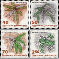 4 عدد تمبر سرخسها - لیختنشتاین 1992 قیمت 5.4 دلار