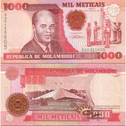 اسکناس 1000 متیکا - موزامبیک 1991