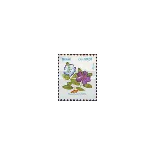 1 عدد تمبر سری پستی -گلها - برزیل 1993