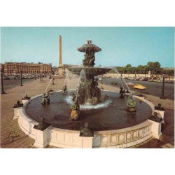 کارت پستال چاپ فرانسه - مناظر پاریس - میدان کنکورد