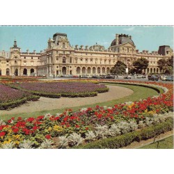 کارت پستال چاپ فرانسه - مناظر پاریس - لوور و باغهای آن