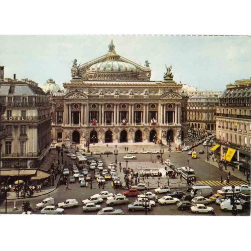 کارت پستال چاپ فرانسه - مناظر پاریس - اپرا