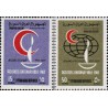 2 عدد تمبر صدمین سالگرد صلیب سرخ - سوریه 1963