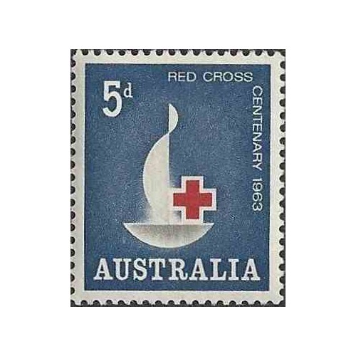 1 عدد تمبر صدمین سالگرد صلیب سرخ - استرالیا 1963