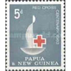 1 عدد تمبر صدمین سالگرد صلیب سرخ - پاپوا گینه نو 1963