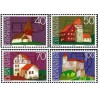 4 عدد تمبر سال اروپایی حفاظت از بناهای تاریخی - لیختنشتاین 1975