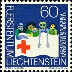 1 عدد تمبر سی امین سالگرد صلیب سرخ لیختنشتاین- لیختنشتاین 1975