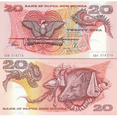 اسکناس 20 کینا - پاپوا گینه نو 1996