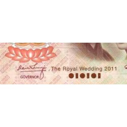 اسکناس 100 نگولتروم - یادبود ازدواج سلطنتی اکتبر 2011 - بوتان 2011 با فولدر مخصوص - سفارشی