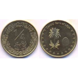 سکه ¼ دینار - برنج - لیبی 2014 غیر بانکی
