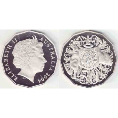 سکه 50 سنت - نیکل مس - استرالیا 2004 غیر بانکی