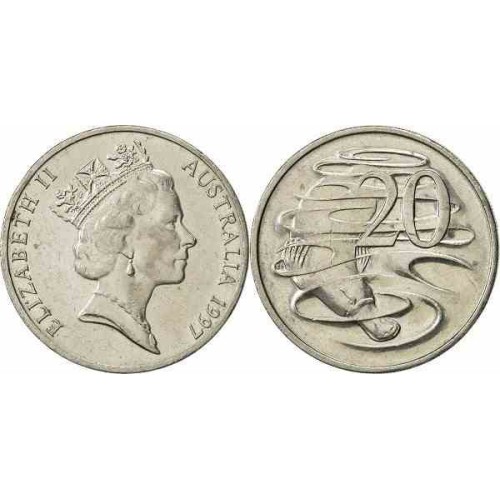 سکه 20 سنت نیکل مس - استرالیا 1997 غیر بانکی