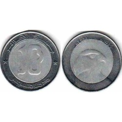 سکه 10 دینار - بیمتال - مرکز آلومینیوم و  حلقه فولاد ضد زنگ - الجزایر 2006 غیر بانکی