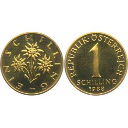 سکه 1 شیلینگ - آلومینیوم برنز - اتریش 1988 غیر بانکی