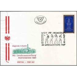 پاکت مهر روز نمایشگاه صنعتی پوتنستین - اتریش 1989