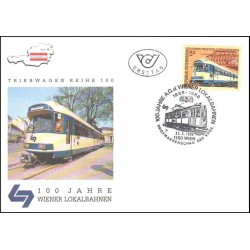 پاکت مهر روز  صدمین سال شرکت قطارهای محلی وین - اتریش 1988