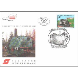 پاکت مهر روز  صدمین سال راه آهن Mühlkreis - اتریش 1988