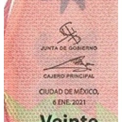 اسکناس پلیمر 20 پزو - مکزیک 2021
